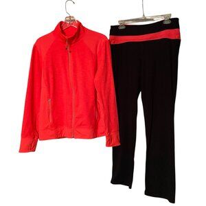 TANGERINE Womens Track Suit Hot Pink Jacket/Pants Activewear Running Size L/XL